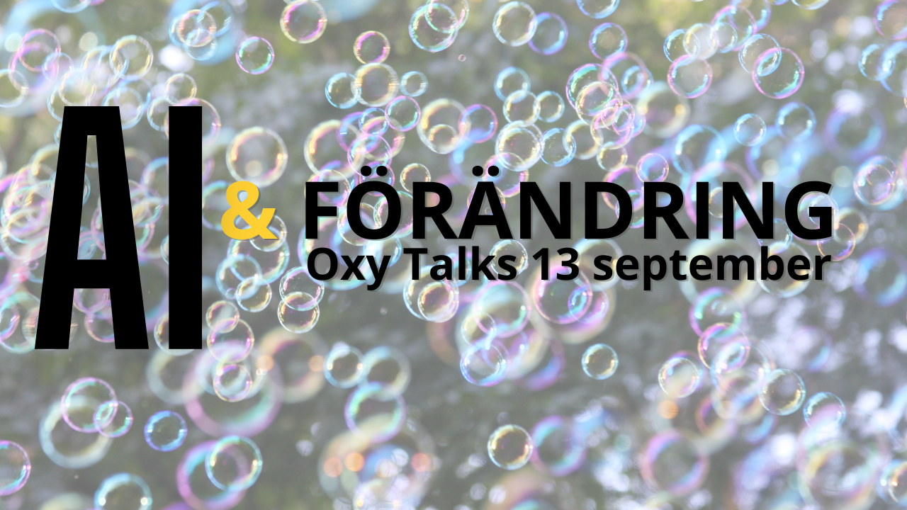 Oxy Talks 13 sep 2024 med Daniel Karlsson och Pernilla Aspe